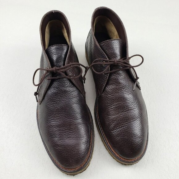 Taft Brown Leather Chukka Boot Mens 9 EU 42 Lace Up Gum Sole Shoe Handmade Spain